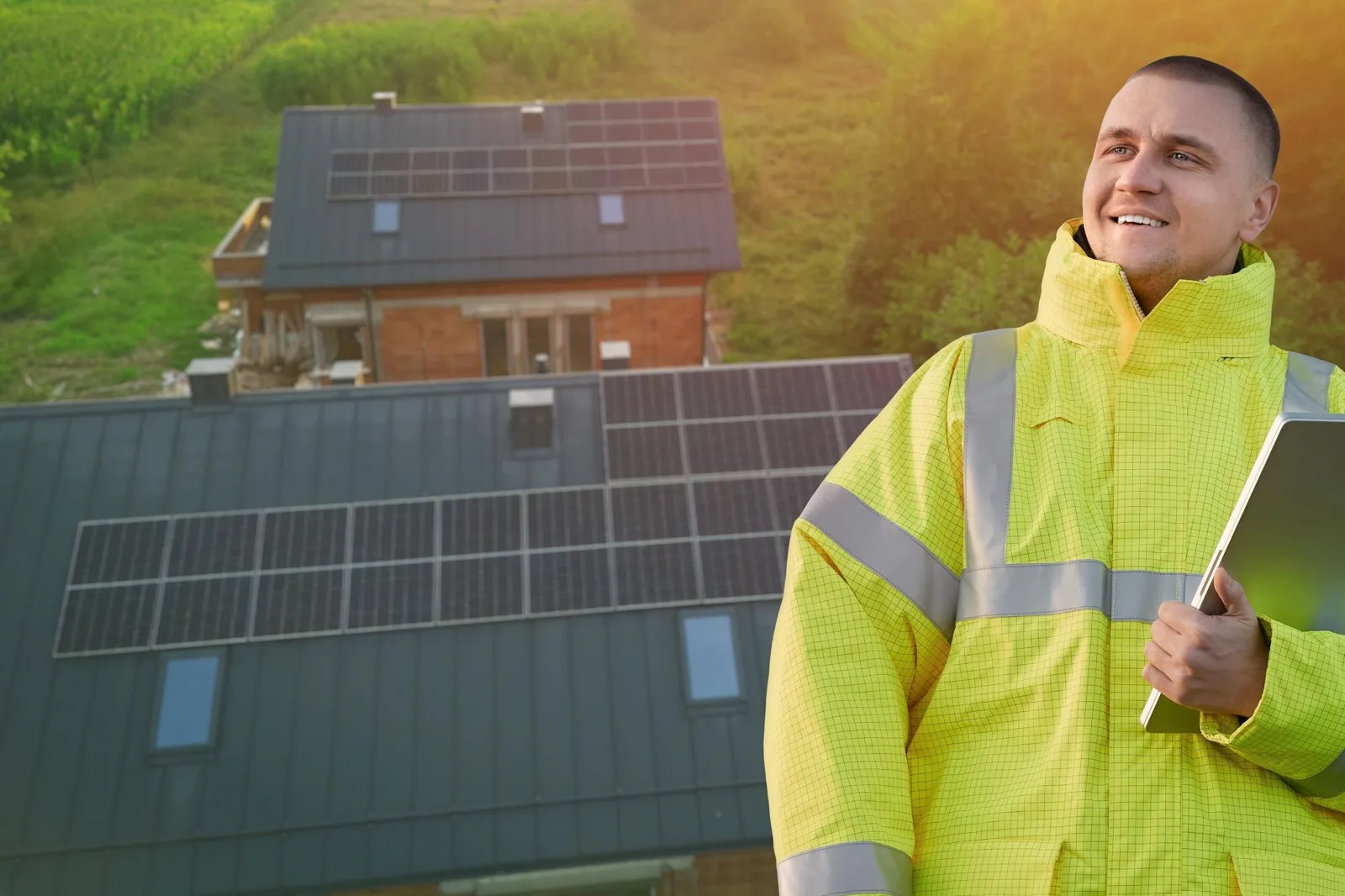 Installation de panneaux solaires sur toiture